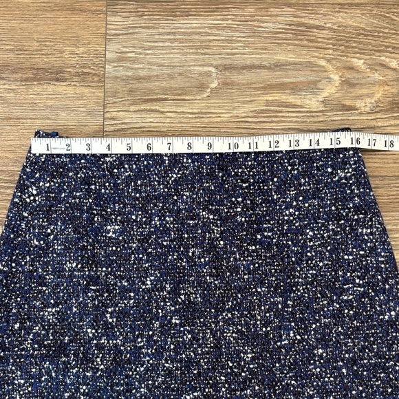 Hugo Boss Blue Tweed A-Line Skirt Women's Size 8 - Picture 2 of 9